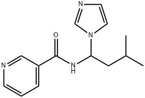 N-(1-IMIDAZOL-1-YL-3-METHYL-BUTYL)-NICOTINAMIDE 结构式