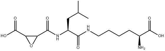 3-[[(1S)-1-[[(5S)-5-amino-5-carboxy-pentyl]carbamoyl]-3-methyl-butyl]c arbamoyl]oxirane-2-carboxylic acid 结构式