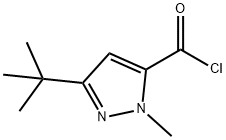 3-叔丁基-1-甲基-1H-吡唑-5-羰酰氯 结构式