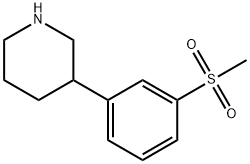 3-[3-(甲基磺酰基)苯基]哌啶 结构式