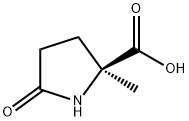 (2S)-2-甲基-5-氧亚基吡咯烷-2-羧酸 结构式
