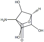 2-Oxabicyclo[2.2.1]heptan-3-one,4-amino-5,6,7-trihydroxy-,[1S-(endo,endo,anti)]-(9CI) 结构式