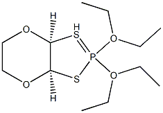 [(2S,3R)-1,4-Dioxane-2,3-diyl]bis(thio)bis(thiophosphonic acid O,O-diethyl) ester 结构式