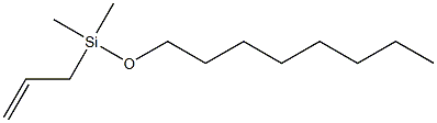 1-Dimethyl(prop-2-enyl)silyloxyoctane 结构式