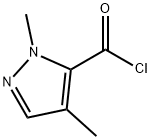 1H-Pyrazole-5-carbonyl chloride, 1,4-dimethyl- (9CI) 结构式