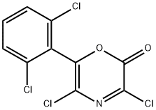 2H-1,4-Oxazin-2-one,  3,5-dichloro-6-(2,6-dichlorophenyl)- 结构式
