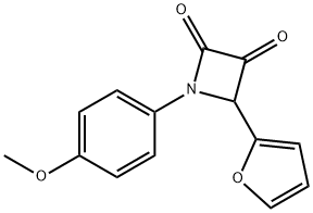 4-(2-FURANYL)-1-(4-METHOXYPHENYL)-2,3-AZETIDINEDIONE 结构式