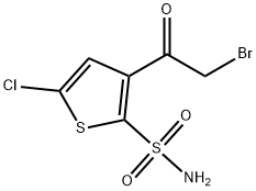 3-(溴乙酰基)-5-氯-2-噻吩磺酰胺 结构式