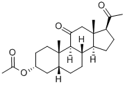 11,20-二氧代-5-Β-孕-3-Α-基乙酸酯 结构式