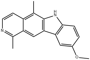 9-methoxy-1,5-dimethyl-6H-pyrido[4,3-b]carbazole 结构式