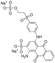 1-氨基-9,10-二氢-9,10-D二氧-4-[[4-[[2-(硫氧)乙基]磺酰基]苯基]氨基]-2-蒽磺酸二钠 结构式