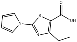 4-Ethyl-2-(1H-pyrrol-1-yl)-1,3-thiazole-5-carboxylic acid 结构式