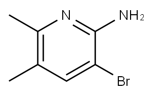 2-氨基-3-溴-5,6-二甲基吡啶 结构式