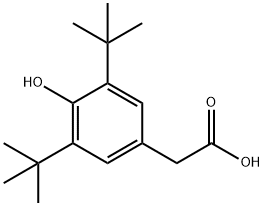 3,5-二-叔-丁基-4-羟基苯乙酸 结构式