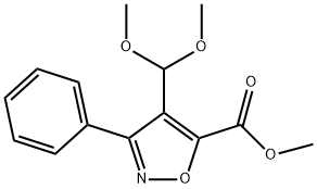 5-Isoxazolecarboxylicacid,4-(dimethoxymethyl)-3-phenyl-,methylester(9CI) 结构式