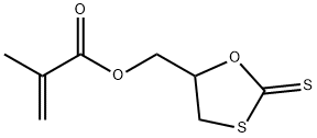 5-(异丁烯酰氧基)甲基-1,3-氧硫杂环戊烷-2-硫酮 结构式