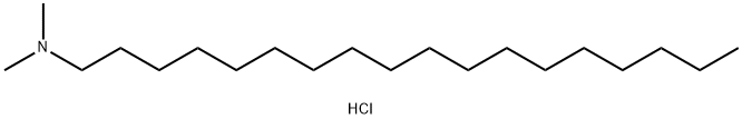 1-十八胺,N,N-二甲基盐酸盐 (1:1) 结构式