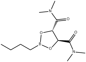 2-丁基-1,3,2-二氧硼戊环-4S,5S-二羧酸双(二甲氨基化合物) 结构式