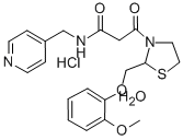 3-Thiazolidinepropanamide, 2-((2-methoxyphenoxy)methyl)-beta-oxo-N-(4- pyridinylmethyl)-, hydrochloride, hydrate (1:1:1) 结构式