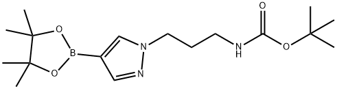 {3-[4-(4,4,5,5-Tetramethyl-[1,3,2]dioxaborolan-2-yl)-pyrazol-1-yl]-propyl}-carbamic acid tert- 结构式