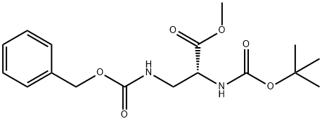 (R) -3-CBZ-氨基-2-BOC-氨基-丙酸甲酯 结构式