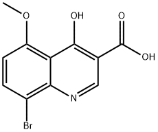 8-溴-4-羟基-5-甲氧基喹啉-3-羧酸 结构式