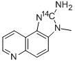 2-Amino-3-methyl-3H-imidazo[4,5-F]quinoline-2-14C 结构式