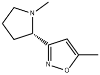 Isoxazole, 5-methyl-3-(1-methyl-2-pyrrolidinyl)-, (S)- (9CI) 结构式