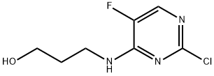 3-(2-CHLORO-5-FLUORO-PYRIMIDIN-4-YLAMINO)-PROPAN-1-OL 结构式