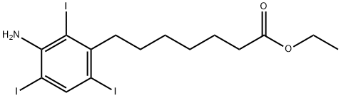 3-AMino-2,4,6-triiodobenzeneheptanoic Acid Ethyl Ester 结构式