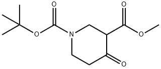 4-氧代哌啶-1,3-二甲酸 1-叔丁酯 3-甲酯 结构式