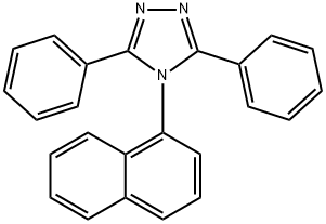 3,5-二苯基-4-(1-萘基)-1H-1,2,4-三唑 结构式