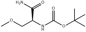 Carbamic acid, [2-amino-1-(methoxymethyl)-2-oxoethyl]-, 1,1-dimethylethyl 结构式
