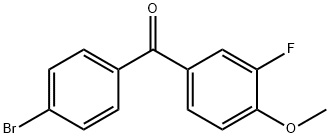 (4-溴苯基)(3-氟-4-甲氧基苯基)甲酮 结构式