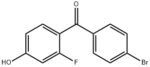 (4-溴苯基)(2-氟-4-羟基苯基)甲酮 结构式