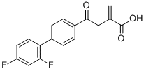 4-(2',4'-Difluorobiphenyl-4-yl)-2-methylene-4-oxobutanoic acid 结构式