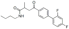 N-Butyl-2',4'-Difluoro-alpha-methyl-gamma-oxo-(1,1'-biphenyl)-4-butanamide, DL- 结构式