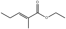 (E)-2-甲基-2-戊烯酸乙酯 结构式