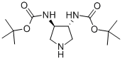 TRANS TERT-BUTYL 3,4-DIAMINOPYRROLIDINE-1-CARBOXYLATE 结构式