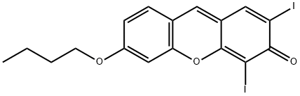 6-(N-BUTOXY)-2,4-DIIODO-3-FLUORONE 结构式