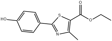 2-(4-羟基苯基)-4-甲基噻唑-5-羧酸乙酯 结构式