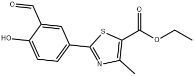 2-(3-醛基-4-羟基苯基)-4-甲基噻唑-5-羧酸乙酯 结构式