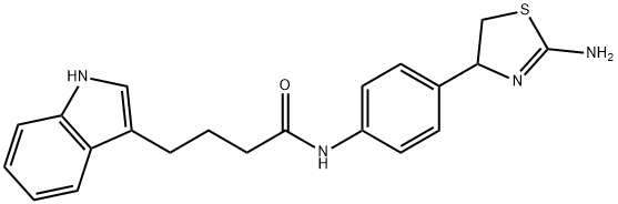 N-[4-(2-amino-4,5-dihydro-1,3-thiazol-4-yl)phenyl]-4-(1H-indol-3-yl)bu tanamide 结构式