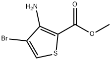 3-氨基-4-溴-噻吩-2-甲酸甲酯 结构式