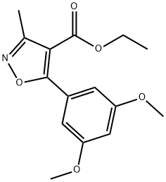 4-Isoxazolecarboxylicacid,5-(3,5-dimethoxyphenyl)-3-methyl-,ethylester(9CI) 结构式