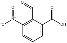 2-甲酰基-3-硝基苯甲酸 结构式