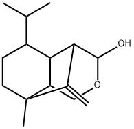 八氢-8-甲基-9-亚甲基-5-异丙基-4,8-甲桥-1H-2-苯并吡喃-3-醇 结构式