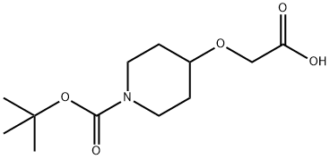 1-BOC-4-哌啶氧乙酸 结构式