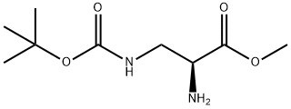 2-氨基-3-((叔丁氧基羰基)氨基)丙酸甲酯 结构式
