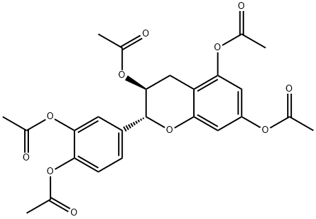 (+)-儿茶素五乙酸酯 结构式